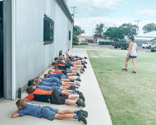 kids lay down on the floor