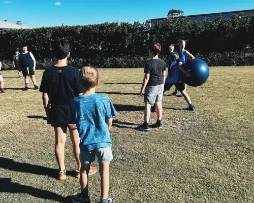 kids playing at a playground