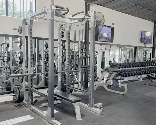 a display of physical fix gym equipment